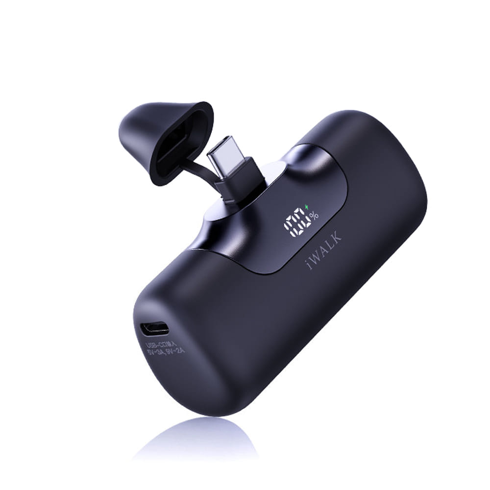 แบตเตอร์รี่สำรอง IWALK LINKPOD5 5500 MAH หัวชาร์จไร้สายหัวTypeC สี Black  ชาร์จเร็วสูงสุด 22.5W 