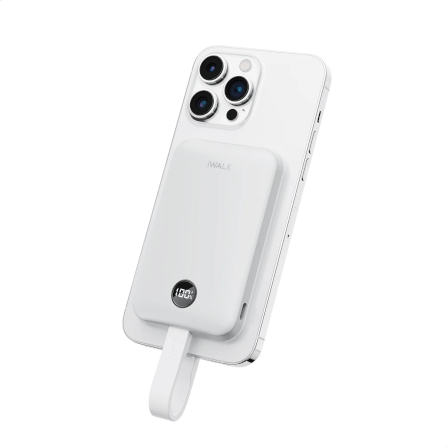 แบตเตอร์รี่สำรอง IWALK POWER HYBRID 10000MAH สี WHITE ชาร์จระบบ MAGSAFE มาพร้อมสายชาร์จในตัว รองรับการชาร์จเร็ว 30W FASTCHARGE_0