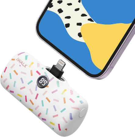 แบตเตอร์รี่สำรอง IWALK LINKPOD PRO 4800 MAH หัวชาร์จไร้สายหัว หัวชาร์จ LIGHTNING สี WHITE CANDY_1