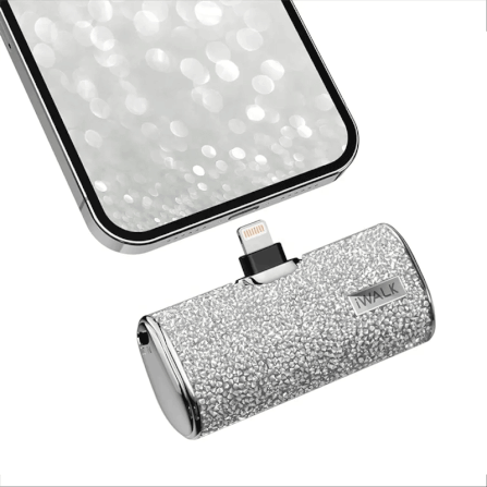 แบตเตอร์รี่สำรอง IWALK SECRET4500 MAH หัวชาร์จไร้สายหัว หัวชาร์จ LIGHTNING สี SILVER DIAMOND_2