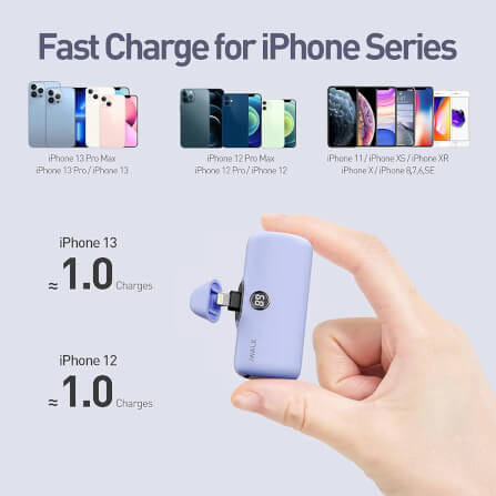 แบตเตอร์รี่สำรอง IWALK LINKPOD PRO 4800 MAH หัวชาร์จไร้สายหัว หัวชาร์จ LIGHTNING สี PURPLE_3
