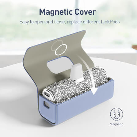 เคสซองหนัง IWALK LINKPOD BAG สีม่วง สำหรับใส่แบตสำรองแบบพกพา_4