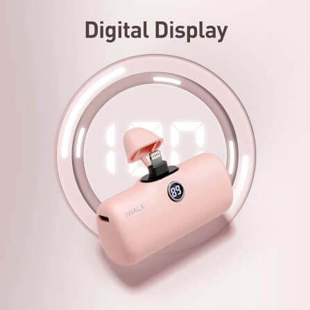แบตเตอร์รี่สำรอง IWALK LINKPOD PRO 4800 MAH หัวชาร์จไร้สายหัว หัวชาร์จ LIGHTNING สี PINK_5