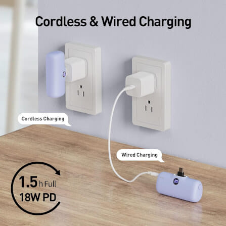 แบตเตอร์รี่สำรอง IWALK LINKPOD PRO 4800 MAH หัวชาร์จไร้สาย หัว TYPE C สี PURPLE_6