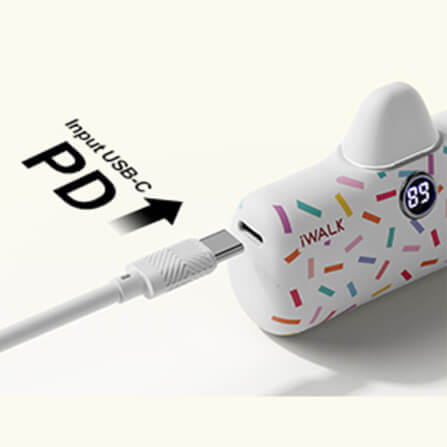 แบตเตอร์รี่สำรอง IWALK LINKPOD PRO 4800 MAH หัวชาร์จไร้สายหัว หัวชาร์จ LIGHTNING สี WHITE CANDY_8