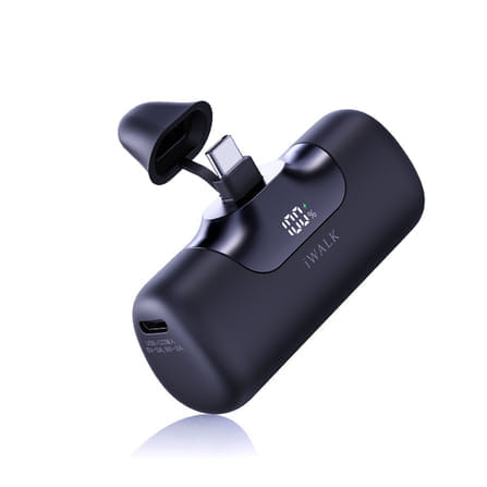 แบตเตอร์รี่สำรอง IWALK LINKPOD5 5500 MAH หัวชาร์จไร้สายหัวTypeC สี Black  ชาร์จเร็วสูงสุด 22.5W _10