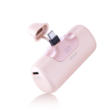 แบตเตอร์รี่สำรอง IWALK LINKPOD5 5500 MAH หัวชาร์จไร้สายหัว TypeC สี Pink ชาร์จเร็วสูงสุด 22.5W _9