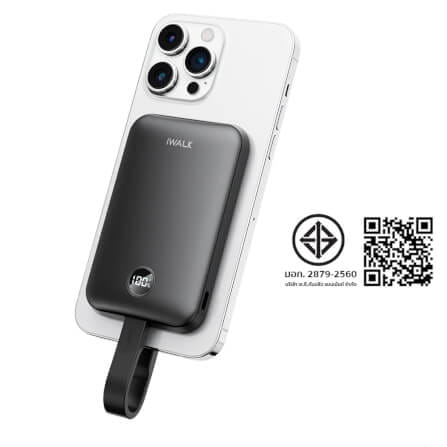 แบตเตอร์รี่สำรอง iWALK Power Hybrid 10000mAh สี Black ชาร์จระบบ MagSafe มาพร้อมสายชาร์จในตัว รองรับการชาร์จเร็ว 30W FastCharge_7