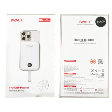 แบตเตอร์รี่สำรอง IWALK POWER HYBRID 10000MAH สี WHITE ชาร์จระบบ MAGSAFE มาพร้อมสายชาร์จในตัว รองรับการชาร์จเร็ว 30W FASTCHARGE_9