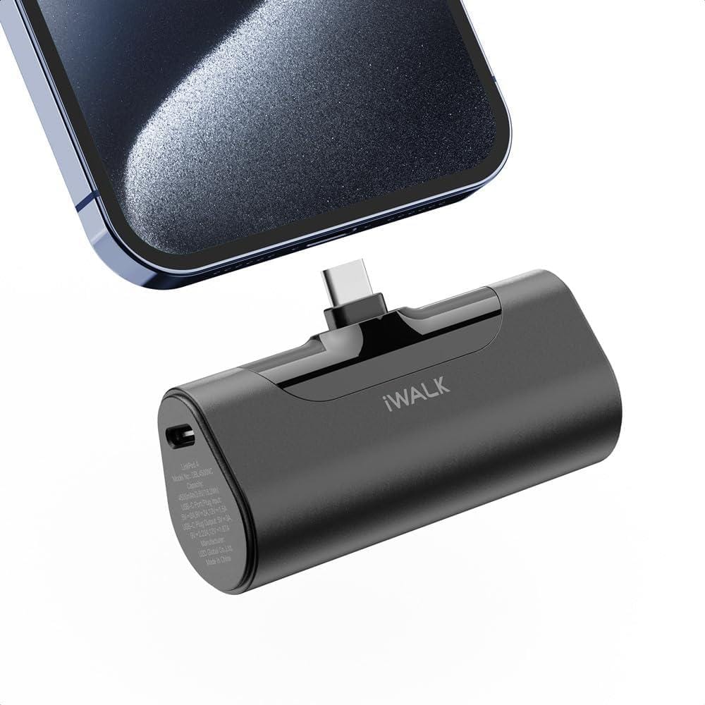 แบตเตอร์รี่สำรอง iWALK LinkPod4 ความจุ 4500mAh หัวชาร์จTypeC สี Black รองรับการชาร์จเร็ว 20W_1