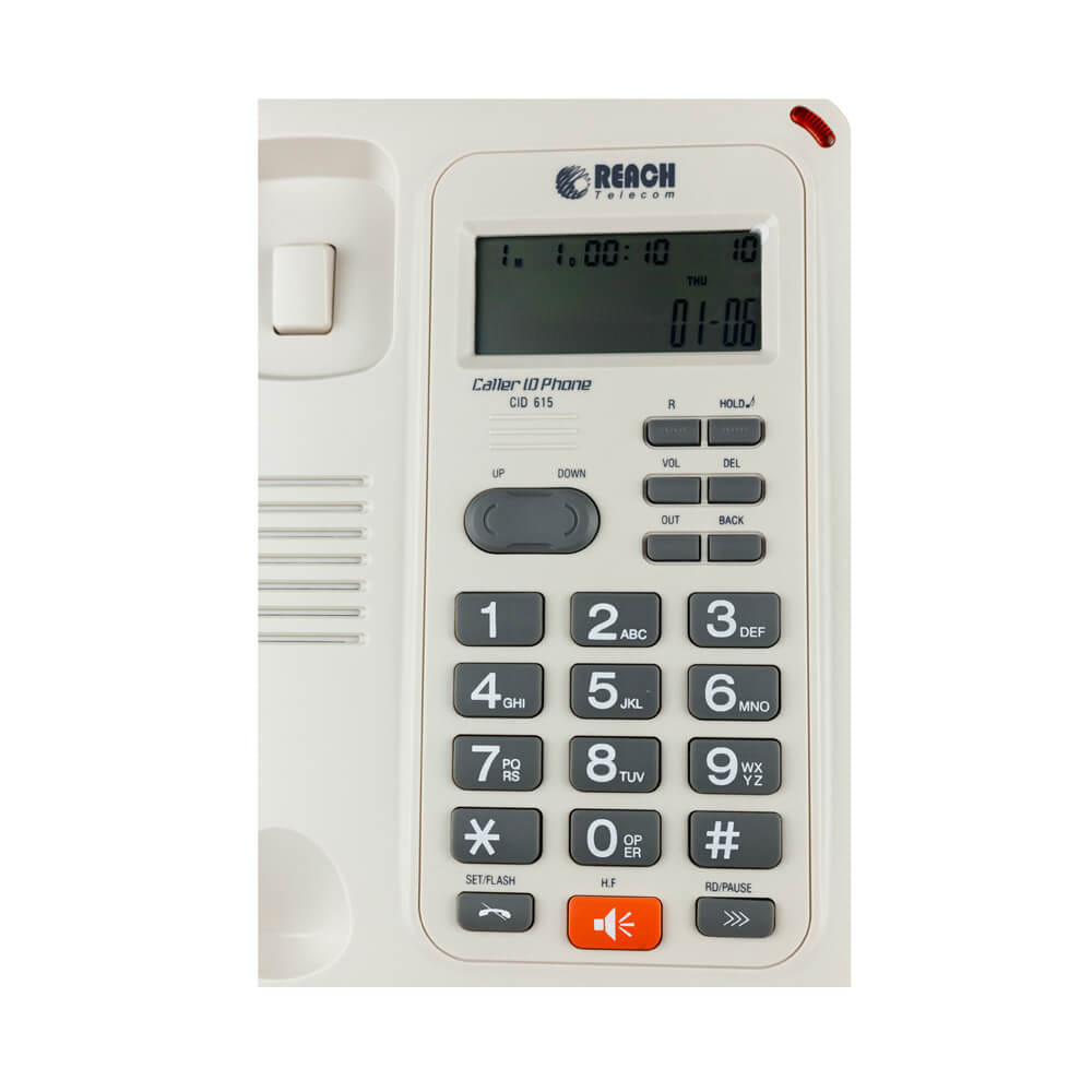 โทรศัพท์บ้านโชว์เบอร์โทรเข้า  REACH รุ่น CID 615 LIGHT GREY_3