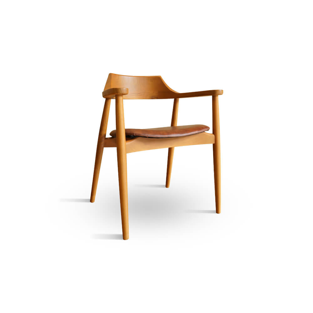 เก้าอี้ทานข้าวไม้สักแท้ ARTIWOOD รุ่น CM01 ไม้สักแท้เบาะหนังพรีเมียม_0