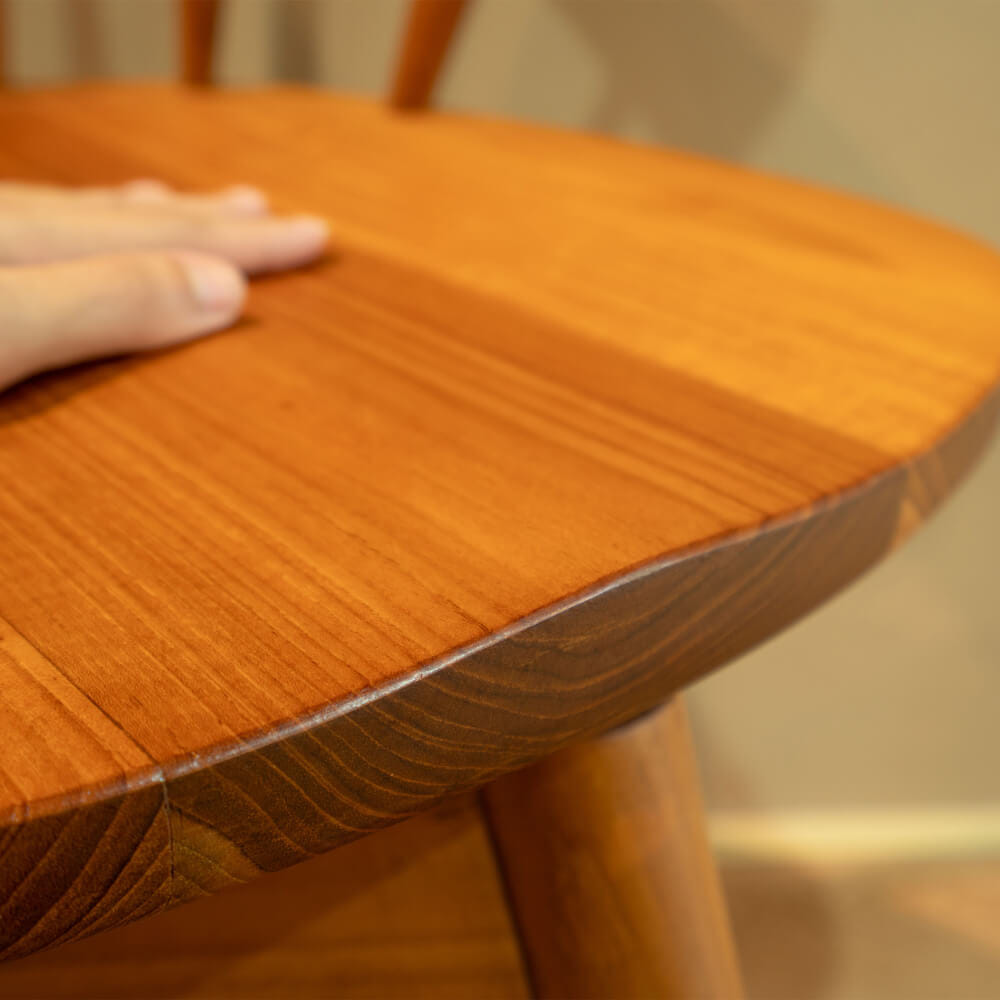 เก้าอี้ทานข้าวไม้สักแท้หมุนได้ ARTIWOOD รุ่น CM04 สีไม้สักธรรมชาติ_8