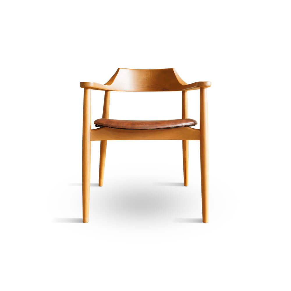 เก้าอี้ทานข้าวไม้สักแท้ ARTIWOOD รุ่น CM01 ไม้สักแท้เบาะหนังพรีเมียม_9