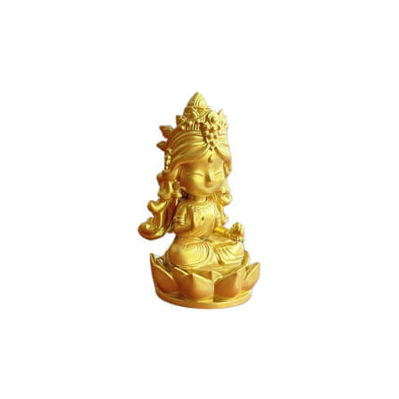 พระแม่ลักษมี ปางประทานพร KAF AT-02 รุ่น ทิพยธารา สูง 5 ซม. สีทองศิริ_5