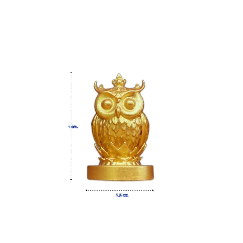 นกฮูกอูลูกะ KAF AT-04 รุ่น ทิพยเนตร สูง 4 ซม. สีทองเมธา