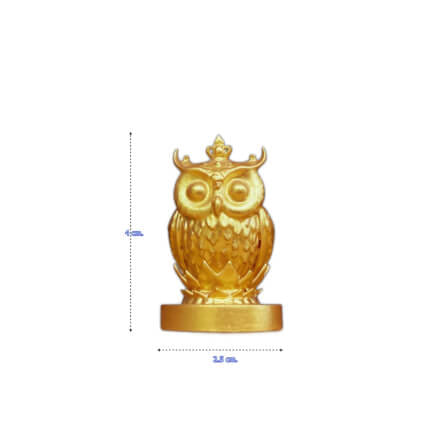 นกฮูกอูลูกะ KAF AT-04 รุ่น ทิพยเนตร สูง 4 ซม. สีทองเมธา_4