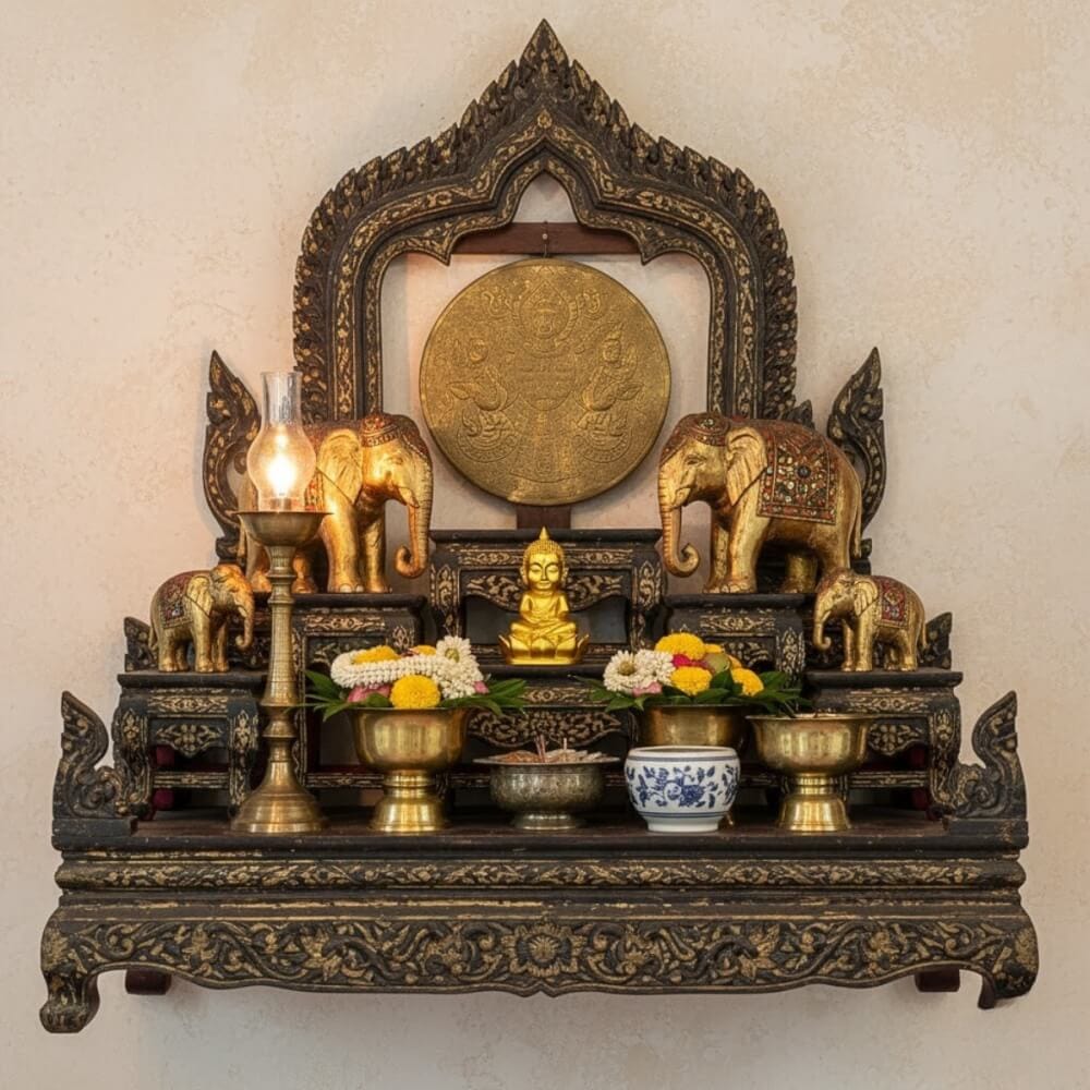 พระพุทธรูป KAF AT-06 รุ่นวิมุตติสุข สูง 5 ซม. ทองปิติสุข