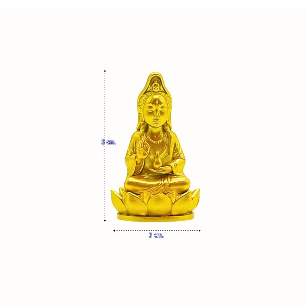เจ้าแม่กวนอิมจิ๋ว KAF AT-07 รุ่นเมตตาธารา สูง 5 ซม. ทองอธิษฐาน