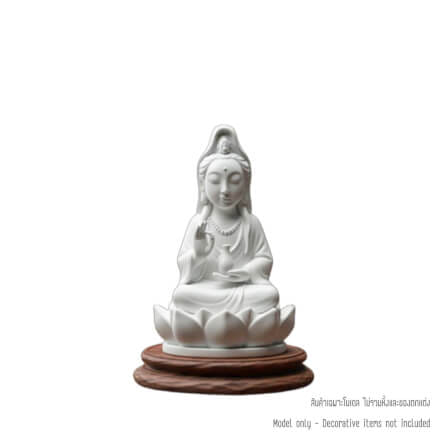 เจ้าแม่กวนอิมจิ๋ว KAF AT-07 รุ่นเมตตาธารา สูง 5 ซม. ขาวศานติ
