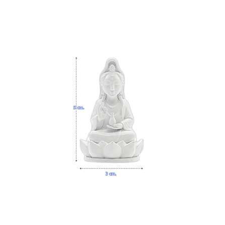 เจ้าแม่กวนอิมจิ๋ว KAF AT-07 รุ่นเมตตาธารา สูง 5 ซม. ขาวศานติ_4