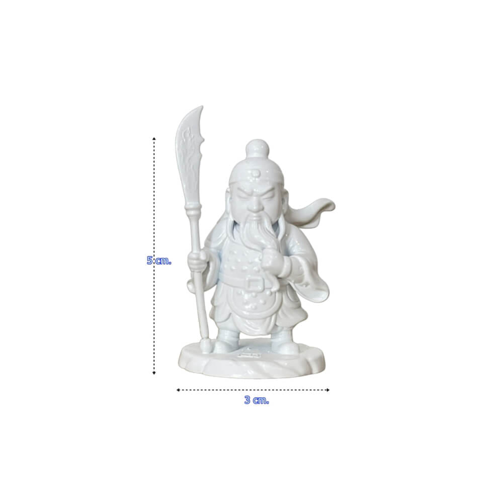 เทพเจ้ากวนอูจิ๋ว KAF AT-12 รุ่นพิทักษ์ยุติธรรม สูง 5 ซม. ขาวสัตย์ซื่อ