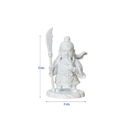 เทพเจ้ากวนอูจิ๋ว KAF AT-12 รุ่นพิทักษ์ยุติธรรม สูง 5 ซม. ขาวสัตย์ซื่อ_4