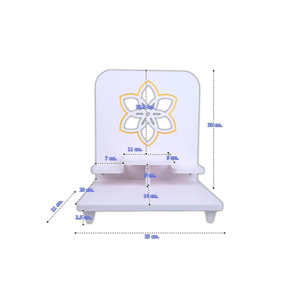 หิ้งพระโมเดิร์น KAF รุ่น BDSTEP01 ลายบัวฉลุ เซาะร่องลงทอง_4