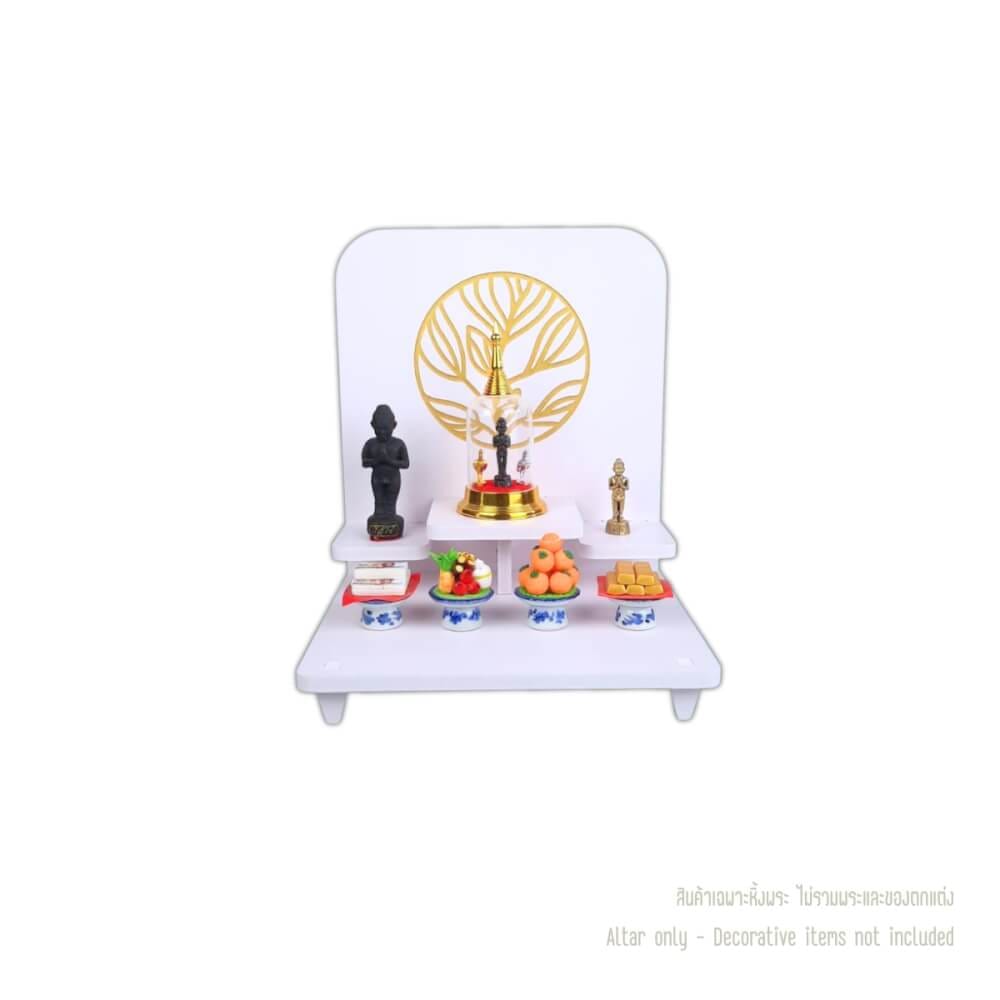 หิ้งพระโมเดิร์น KAF รุ่น BDSTEP01 ลายงอกงาม เซาะร่องลงทอง