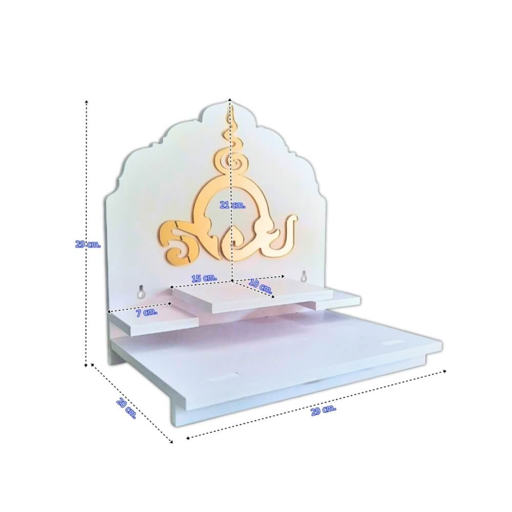 หิ้งพระมินิมอล KAF รุ่น G2-AC ลายรวย กระจกทอง_4
