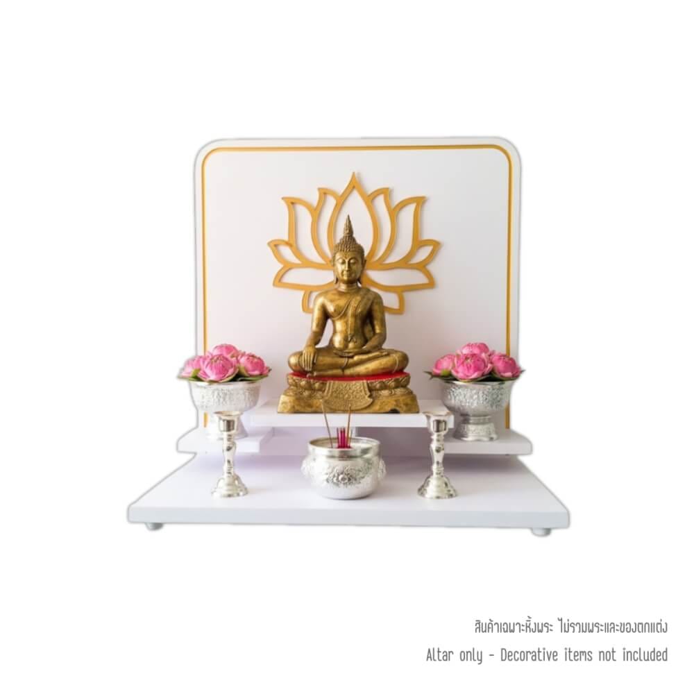 หิ้งพระโมเดิร์นตั้งโต๊ะและติดผนัง KAF รุ่น G6-AC ลายบัวใหญ่