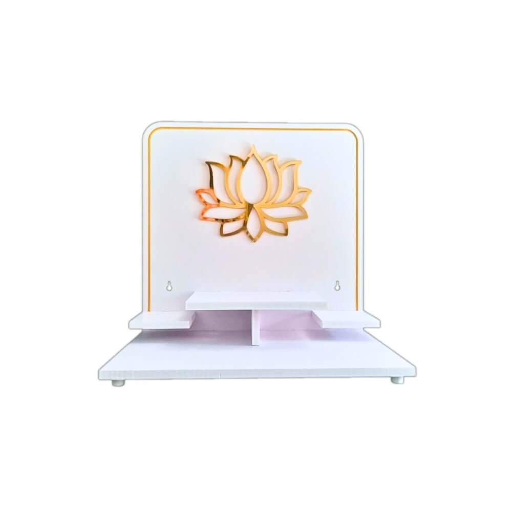 หิ้งพระโมเดิร์นตั้งโต๊ะและติดผนัง KAF รุ่น G6-AC ลายบัวใหญ่_5