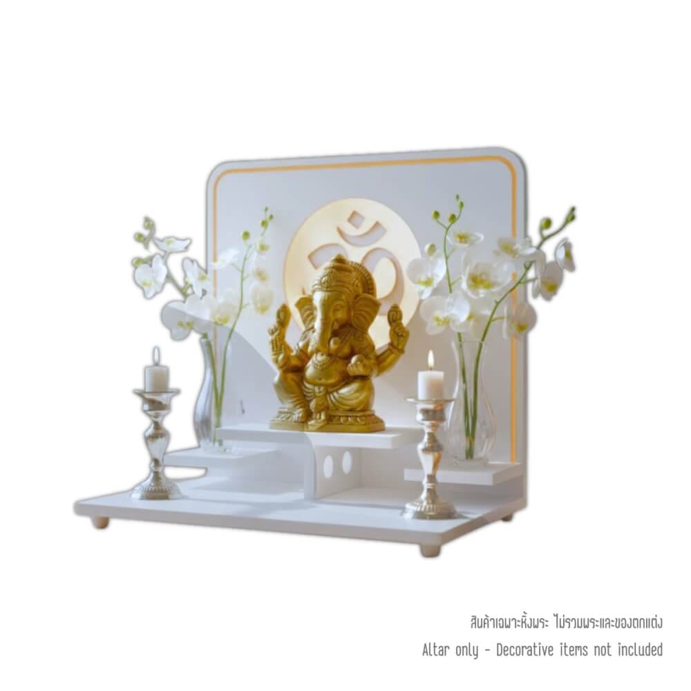 หิ้งพระโมเดิร์นตั้งโต๊ะและติดผนัง KAF รุ่น G6-AC ลายโอมกลมใหญ่