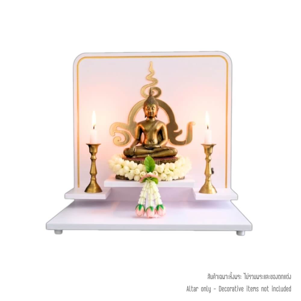 หิ้งพระโมเดิร์นตั้งโต๊ะและติดผนัง KAF รุ่น G6-AC ลายรวย_0