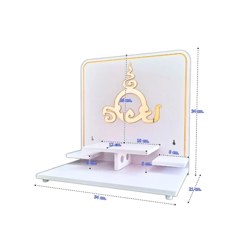 หิ้งพระโมเดิร์นตั้งโต๊ะและติดผนัง KAF รุ่น G6-AC ลายรวย_4