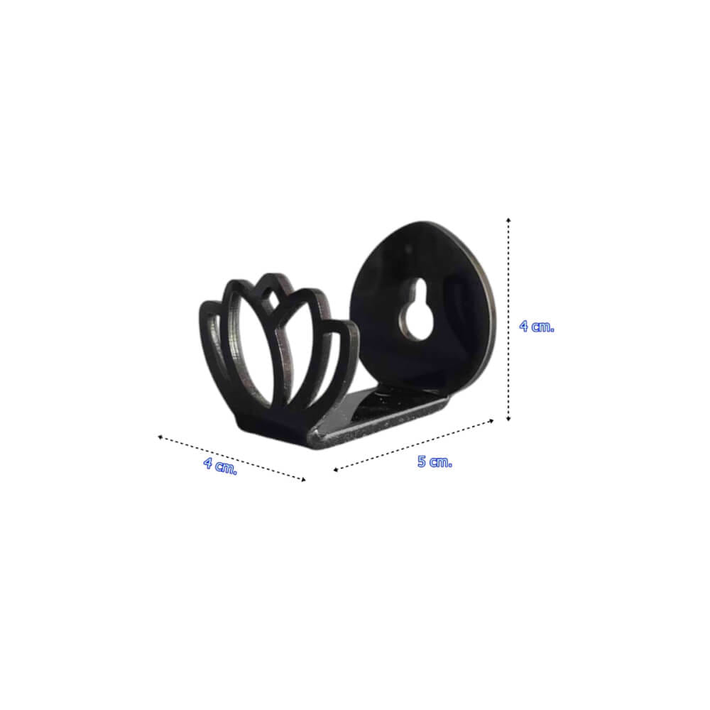 ที่แขวนพวงมาลัยติดผนัง KAF รุ่น ML01 ทรงดอกบัว สีดำ