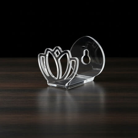ที่แขวนพวงมาลัยติดผนัง KAF รุ่น ML01 ทรงดอกบัว สีใส_3