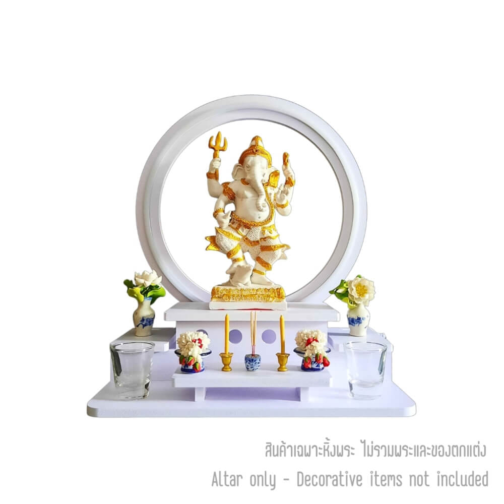 หิ้งพระตั้งโต๊ะมินิมอล KAF รุ่น NEON-01 พร้อมไฟวงกลม LED