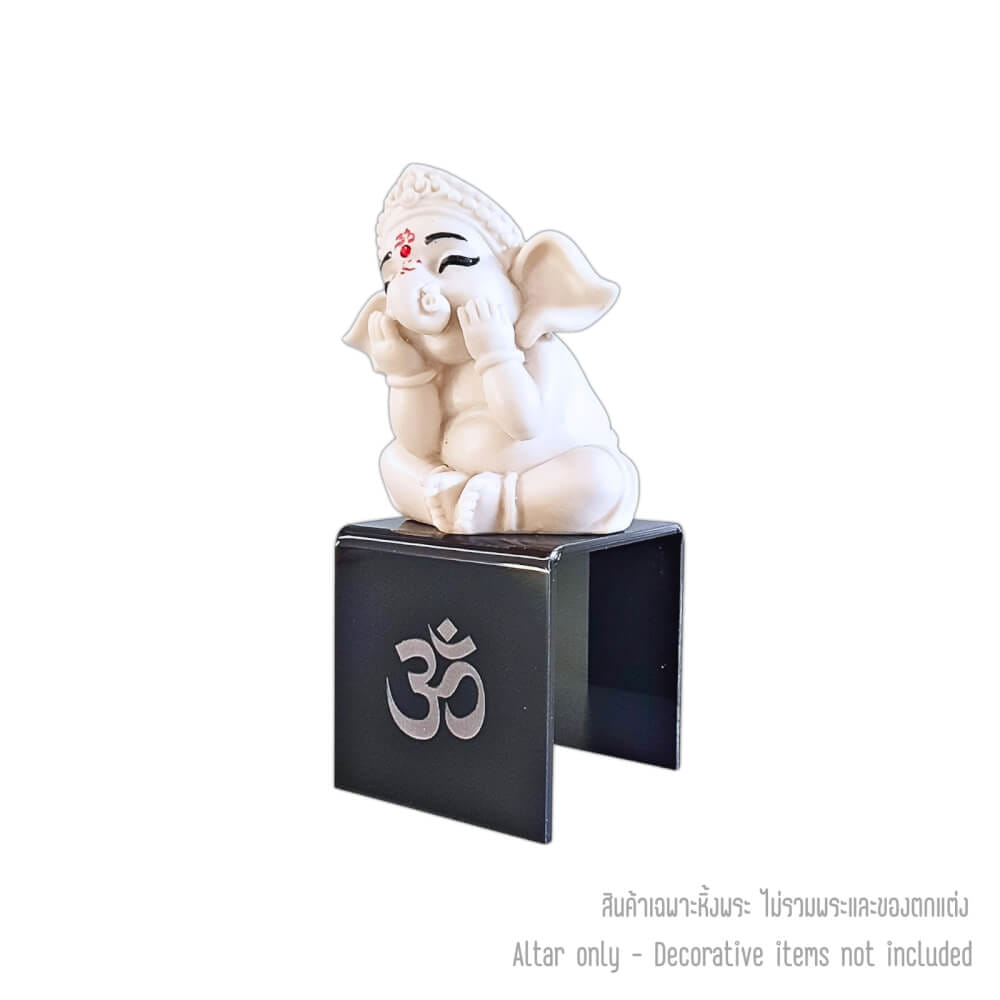 ชั้นวางพระพิฆเนศ KAF รุ่น PK01-AC ลายโอม อะคริลิคสีดำ ขนาดเล็ก