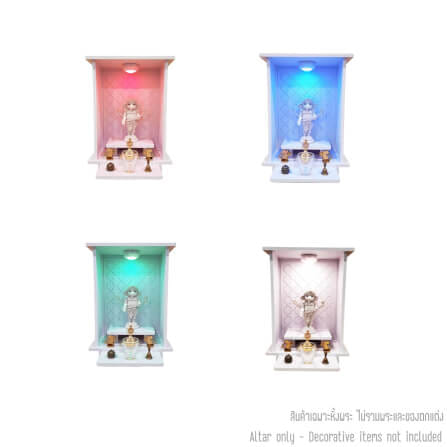 หิ้งพระมินิมอล KAF รุ่น Q678 ประตูเปิด-ปิด พร้อมไฟ LED รีโมทเปลี่ยนสี_3