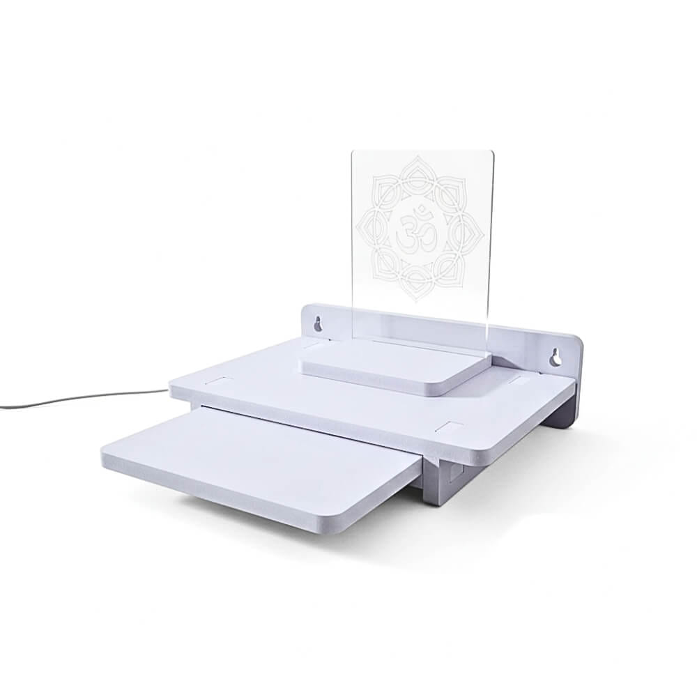 หิ้งพระมีไฟสไตล์โมเดิร์น KAF รุ่น SIMPLE PLUS LIGHT01 ลายโอม_5