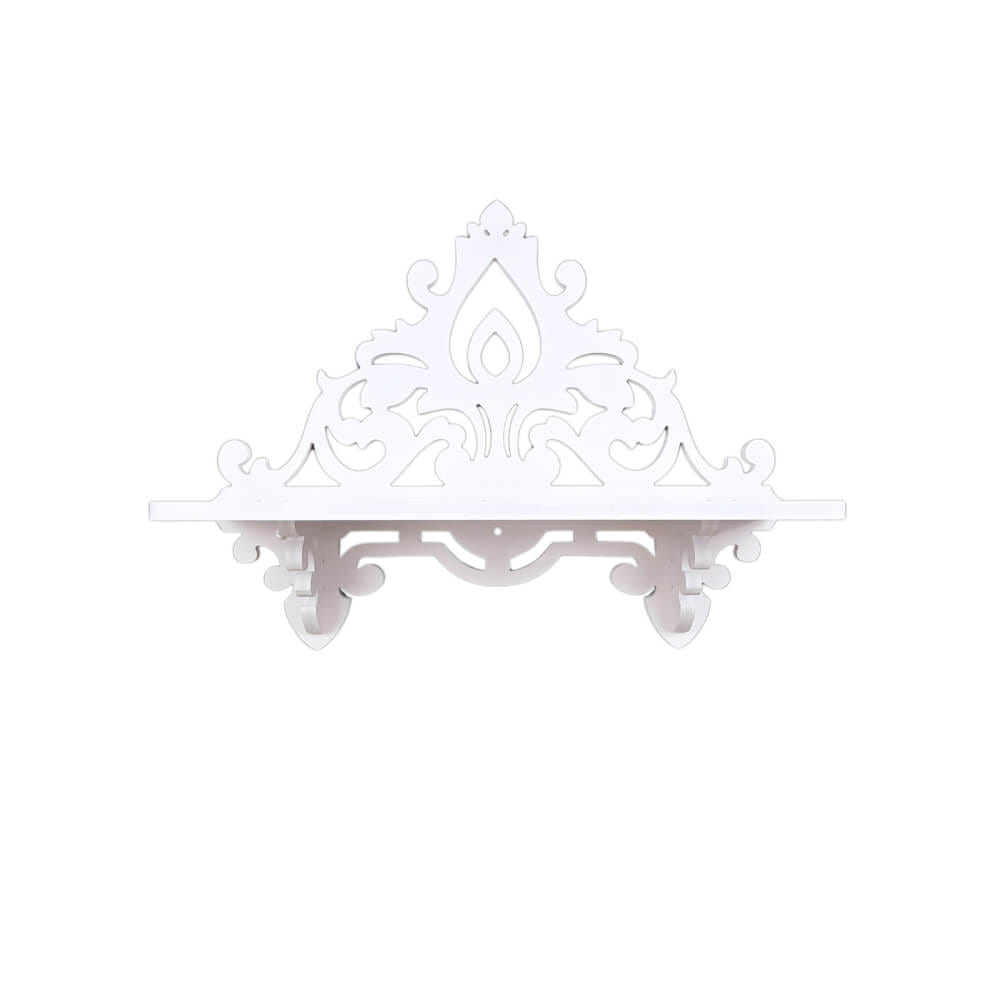 หิ้งพระมินิมอลติดผนัง KAF รุ่น SH27 สีขาว ฉลุลายโมเดิร์น_6