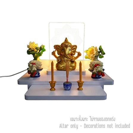 หิ้งพระมีไฟสไตล์โมเดิร์น KAF รุ่น SIMPLE PLUS LIGHT01 ลายโอม_0