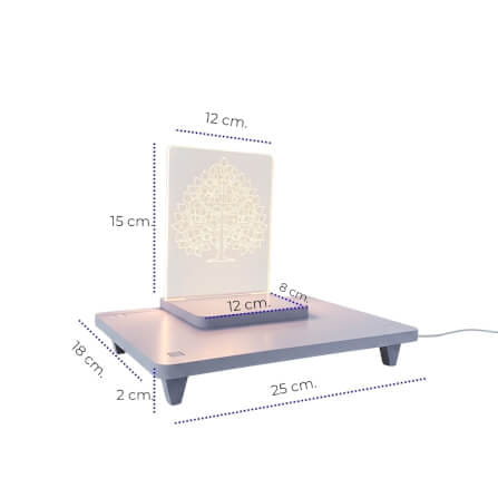 หิ้งพระมีไฟ KAF รุ่น TM-LIGHT01 ลายต้นโพธิ์_3