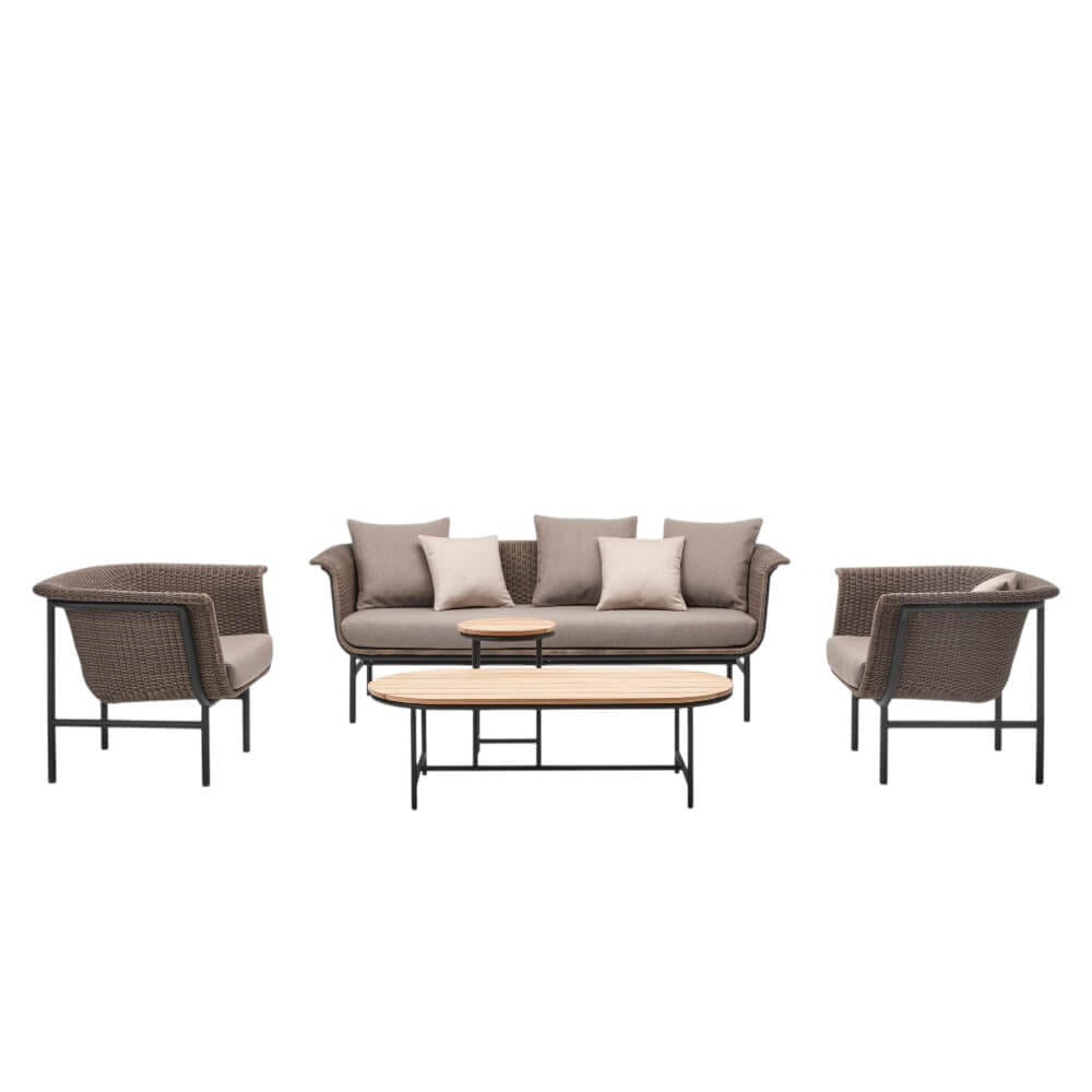 โซฟา 3 ที่นั่ง BUNISE รุ่น AMALFI ขนาด 200×75×70 ซม. สีน้ำตาล_3