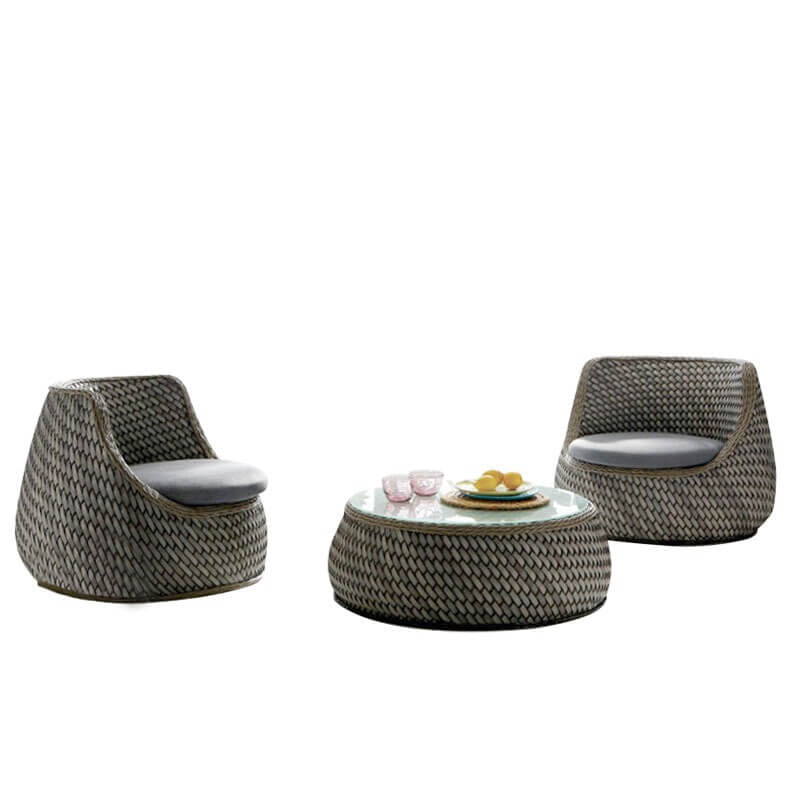 โต๊ะหวายเทียมกลม BUNISE รุ่น P3403 ขนาด 98×98×33 ซม. สีน้ำตาล_7