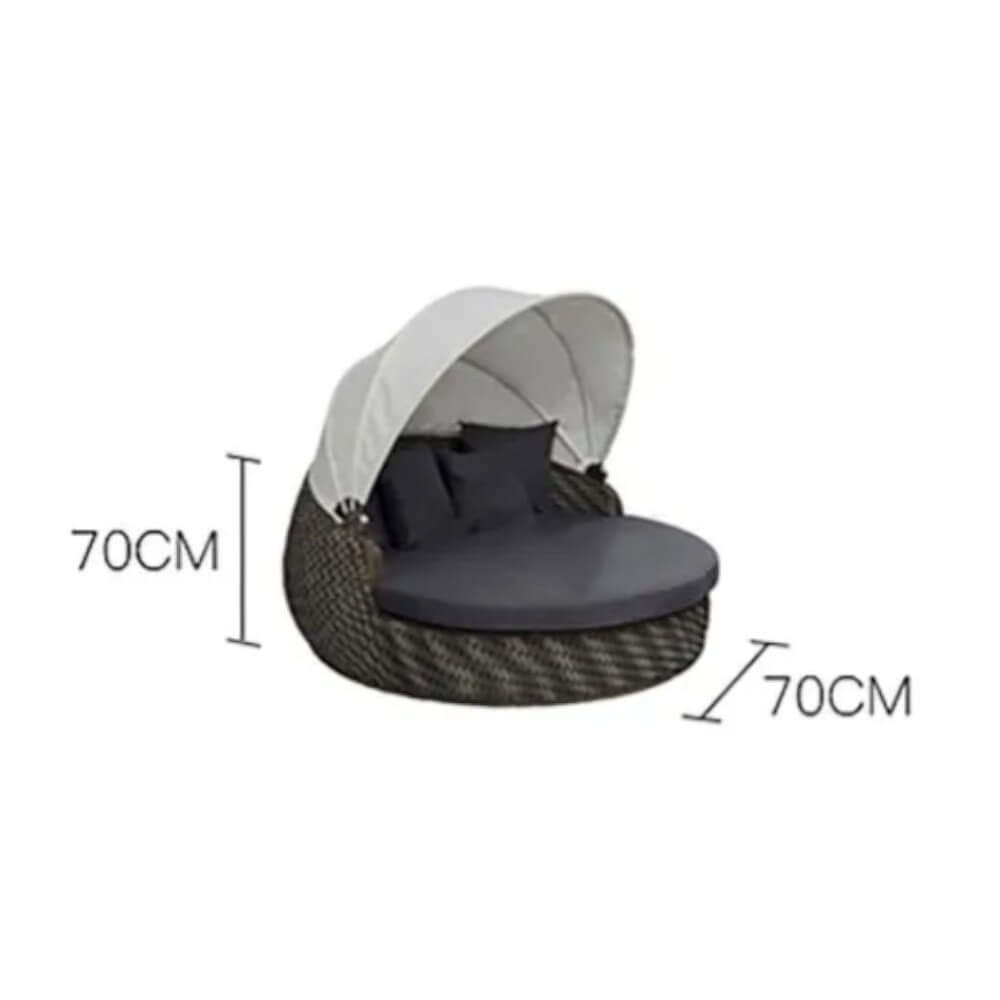 เตียงพักผ่อน BUNISE รุ่น P3403 ขนาด 70×70×70 ซม. สีน้ำตาล_1
