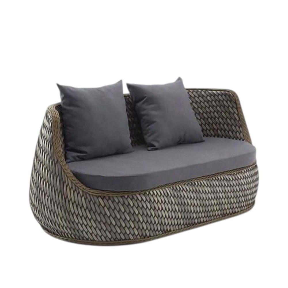 โซฟาหวาย PE 2 ที่นั่ง BUNISE รุ่น P3403 ขนาด 165×92×70 ซม. สีน้ำตาล_6