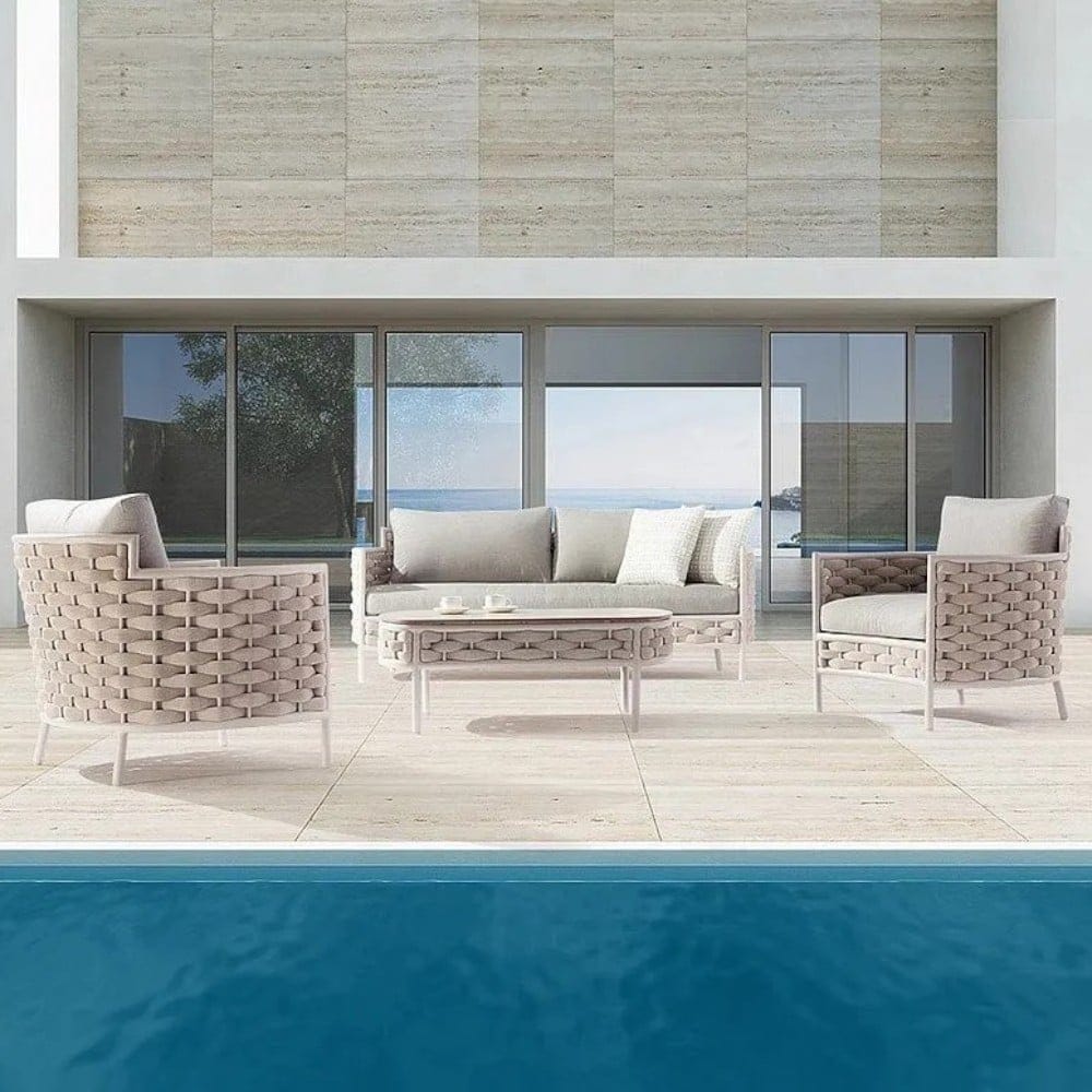 โซฟาอะลูมิเนียมมุมขวา BUNISE รุ่น PALMIRA  ขนาด 180×83×83 ซม. สีเทา_5