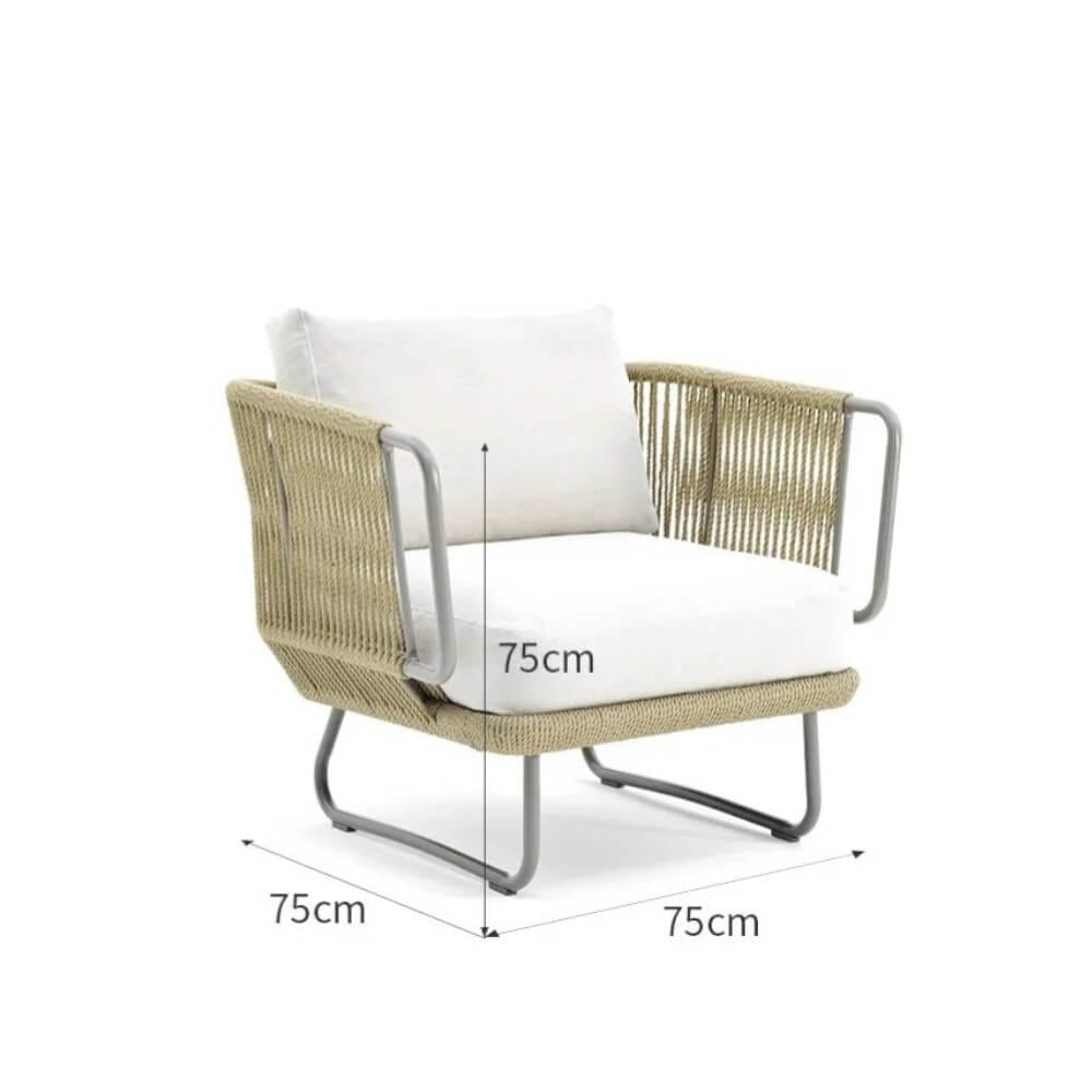 โซฟา 1 ที่นั่ง BUNISE รุ่น SUNLIT ขนาด 75×75×75 ซม. สี APRICOT_1